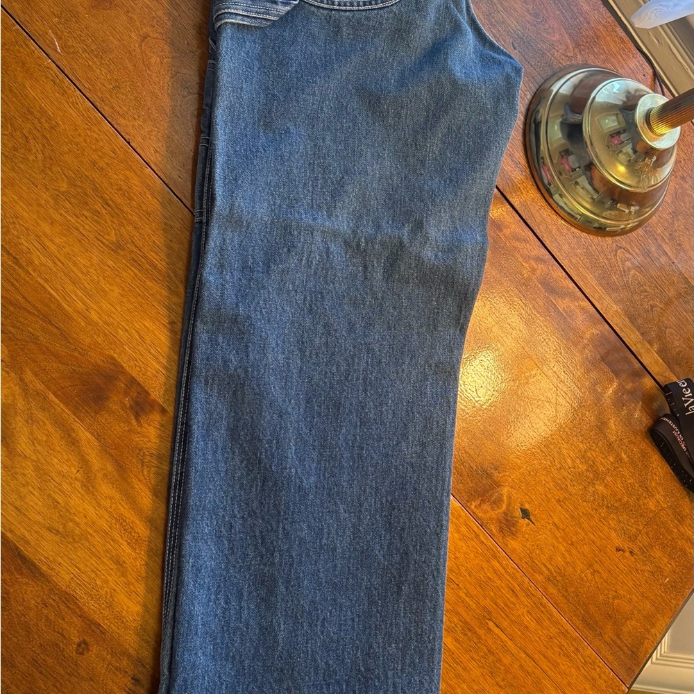 Women's Vintage Lee Painters Blue Jeans - Picture 3 of 9